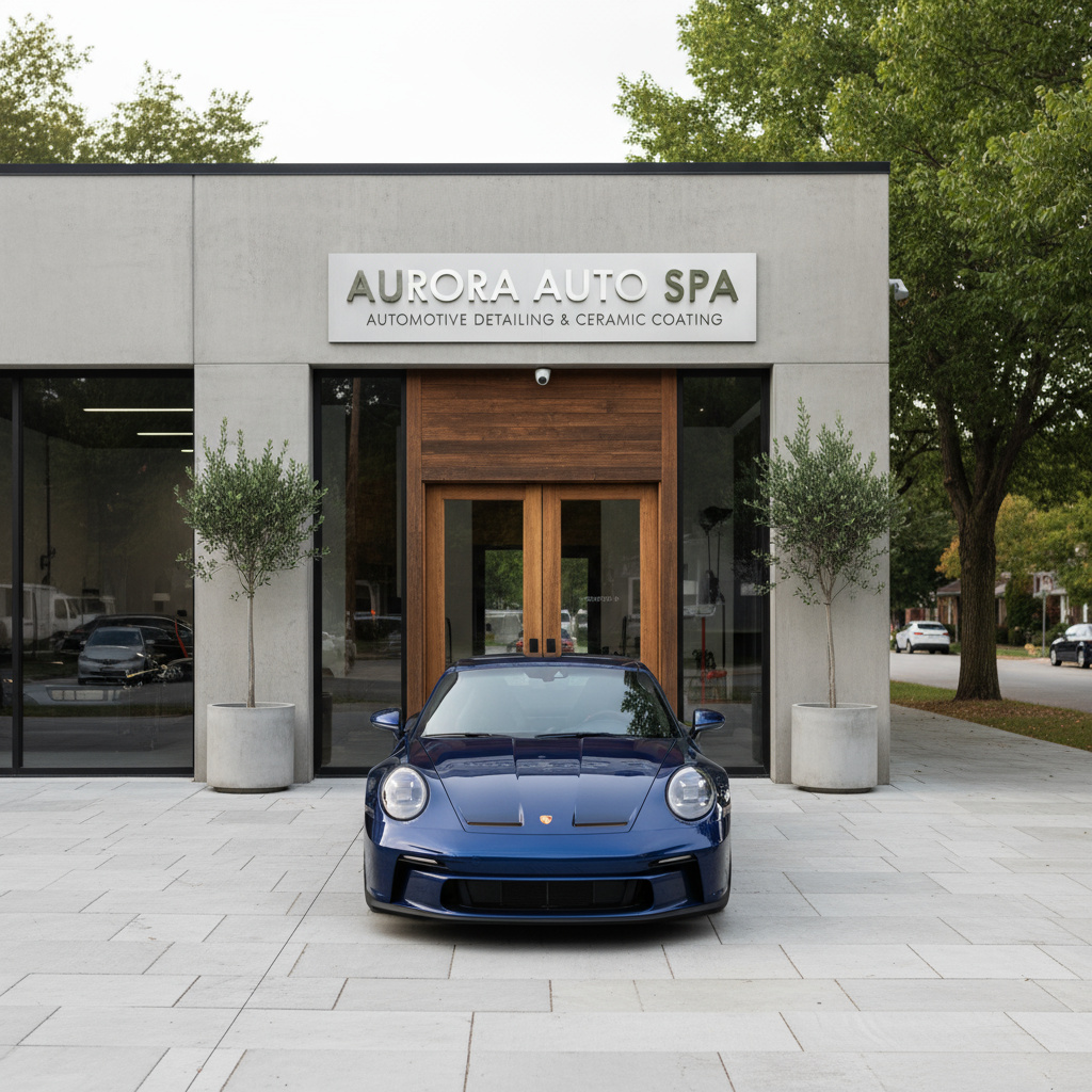 Exterior of a professional detailing facility